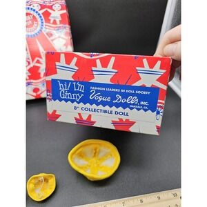 Vogue 8" Ginny Doll Box Only With Yellow Hat ~ Replacement Box & Hat